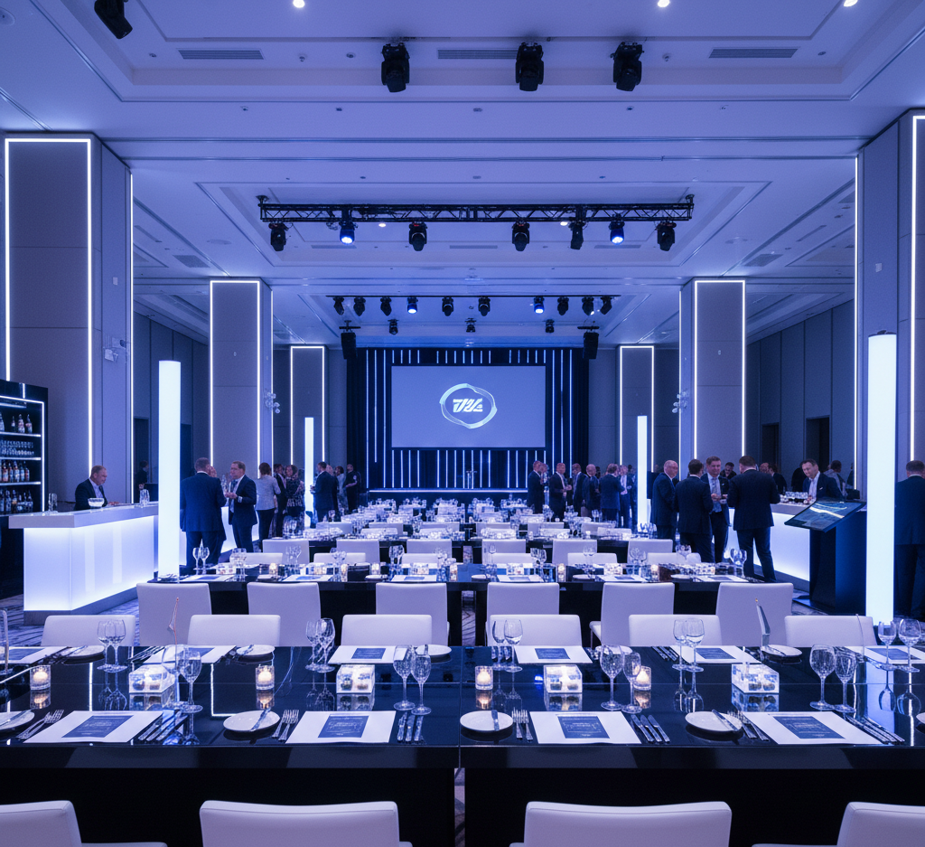 Professionele zakelijke evenement decoratie